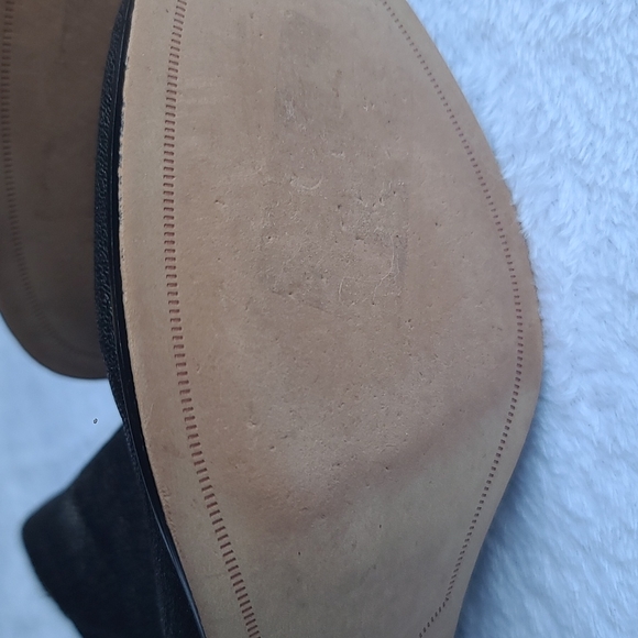 Sam Edelman Bronze Metallic Leather Ankle Boots|Women's Size 10|Block Heel - Picture 6 of 11